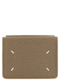 Portefeuille Maison Margiela en cuir de veau gris