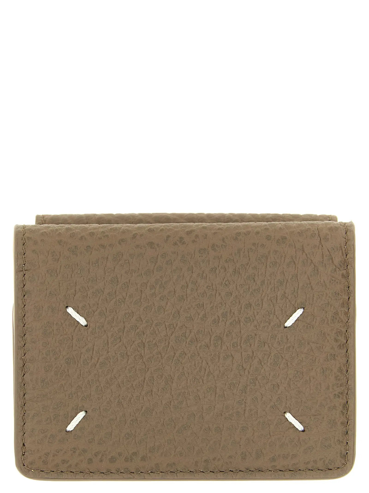 Portefeuille Maison Margiela en cuir de veau gris