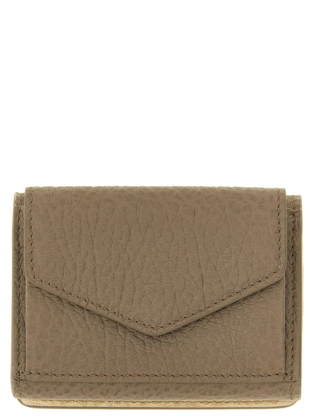 Portefeuille Maison Margiela en cuir de veau gris