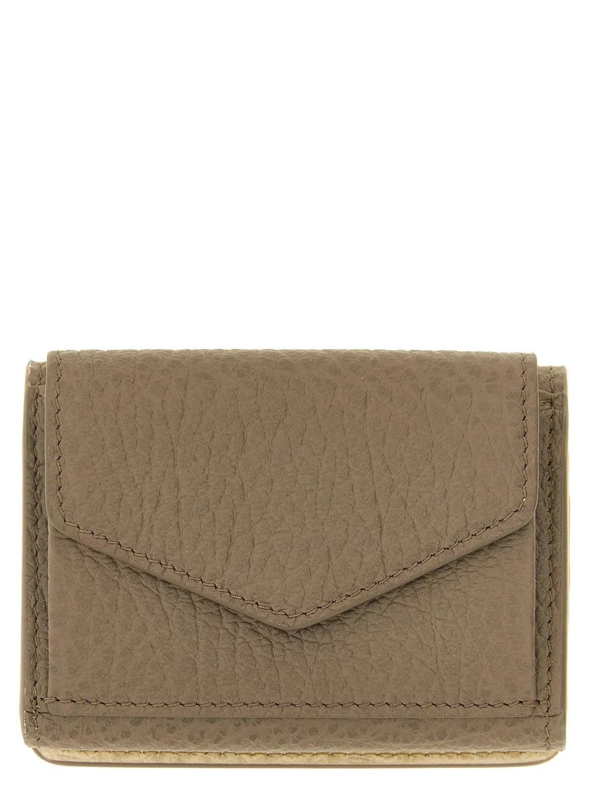 Portefeuille Maison Margiela en cuir de veau gris