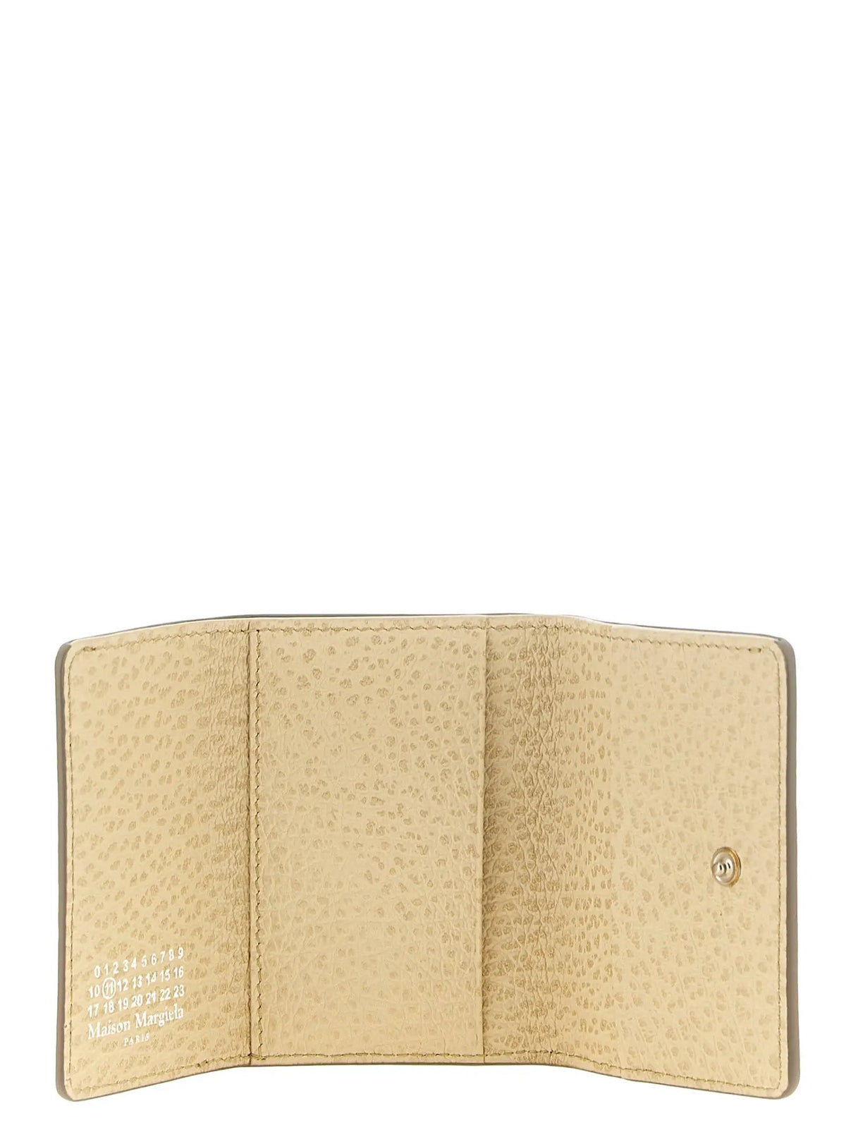 Portefeuille Maison Margiela en cuir de veau gris