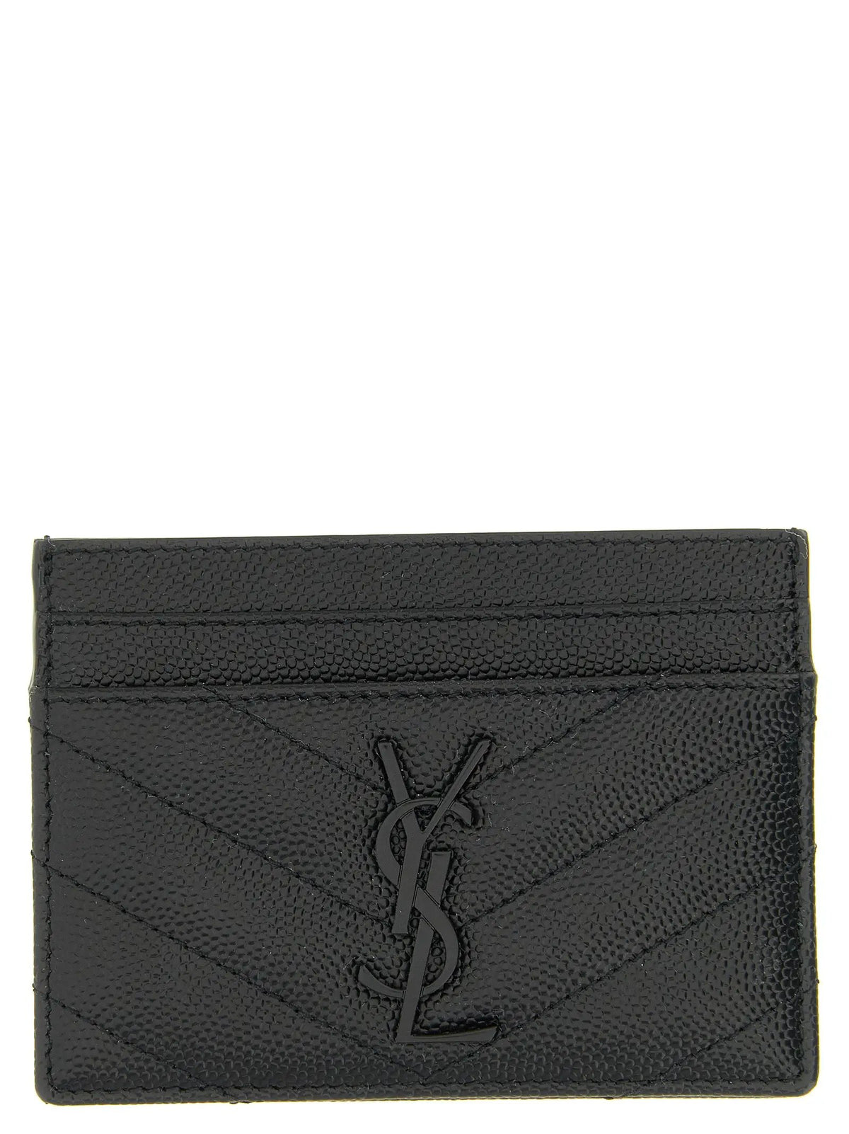 Saint Laurent Black Leather Cardholder