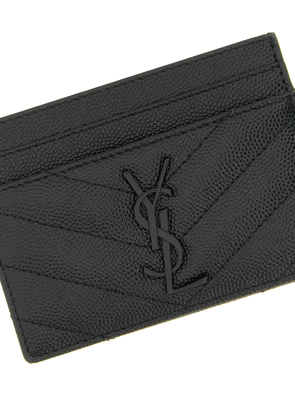 Saint Laurent Black Leather Cardholder