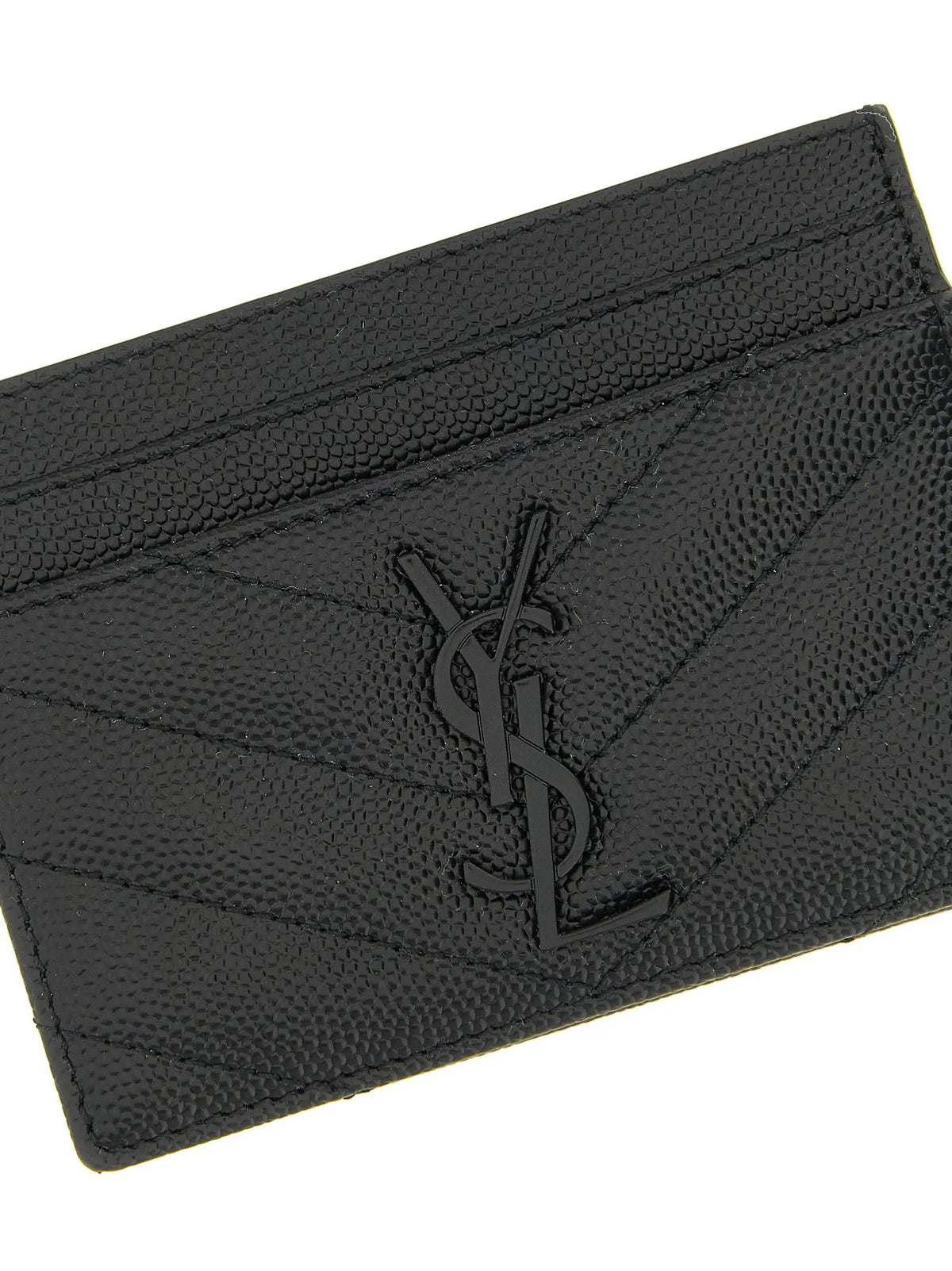 Saint Laurent Black Leather Cardholder