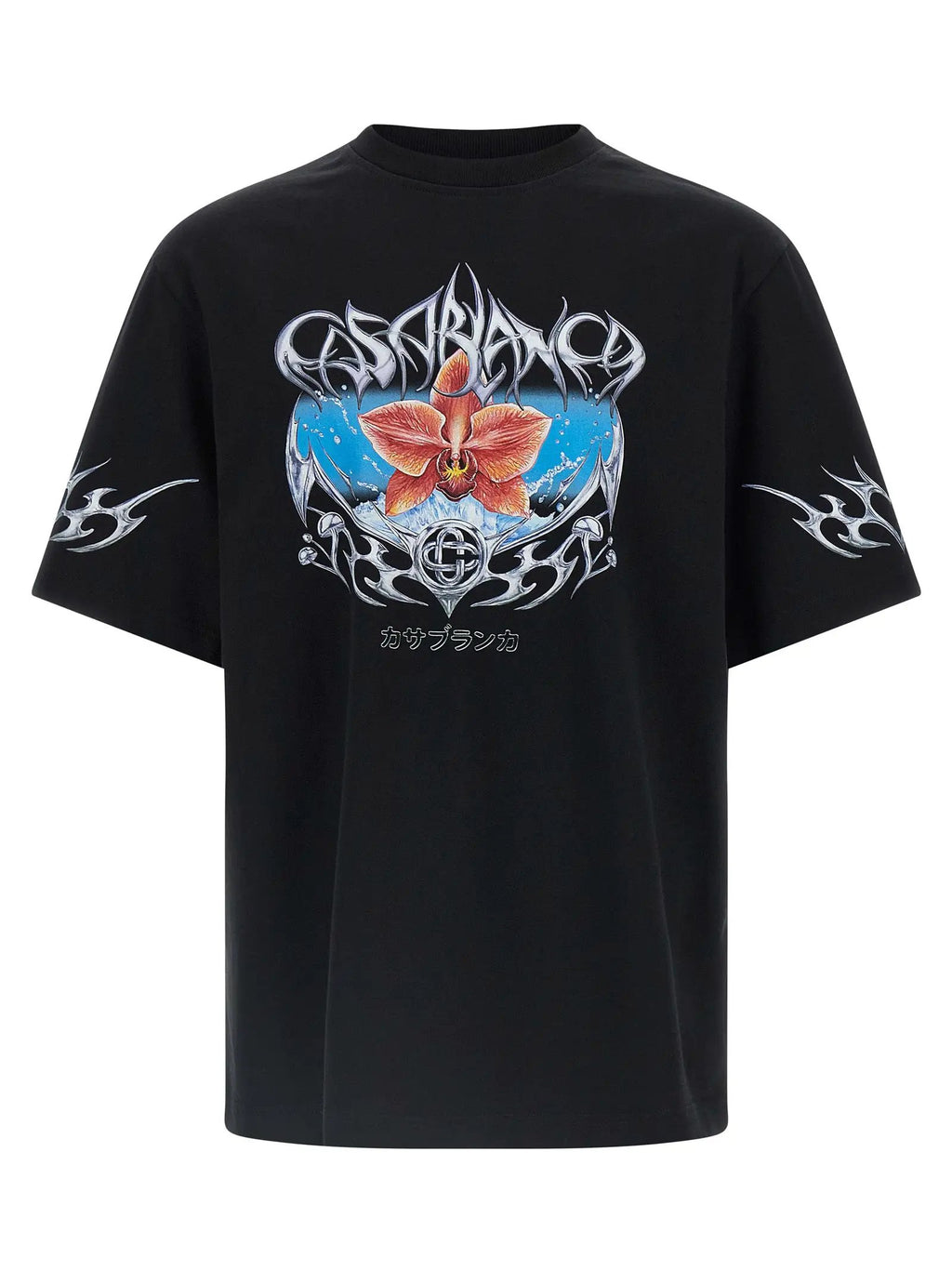T-shirt Casablanca en coton biologique noir