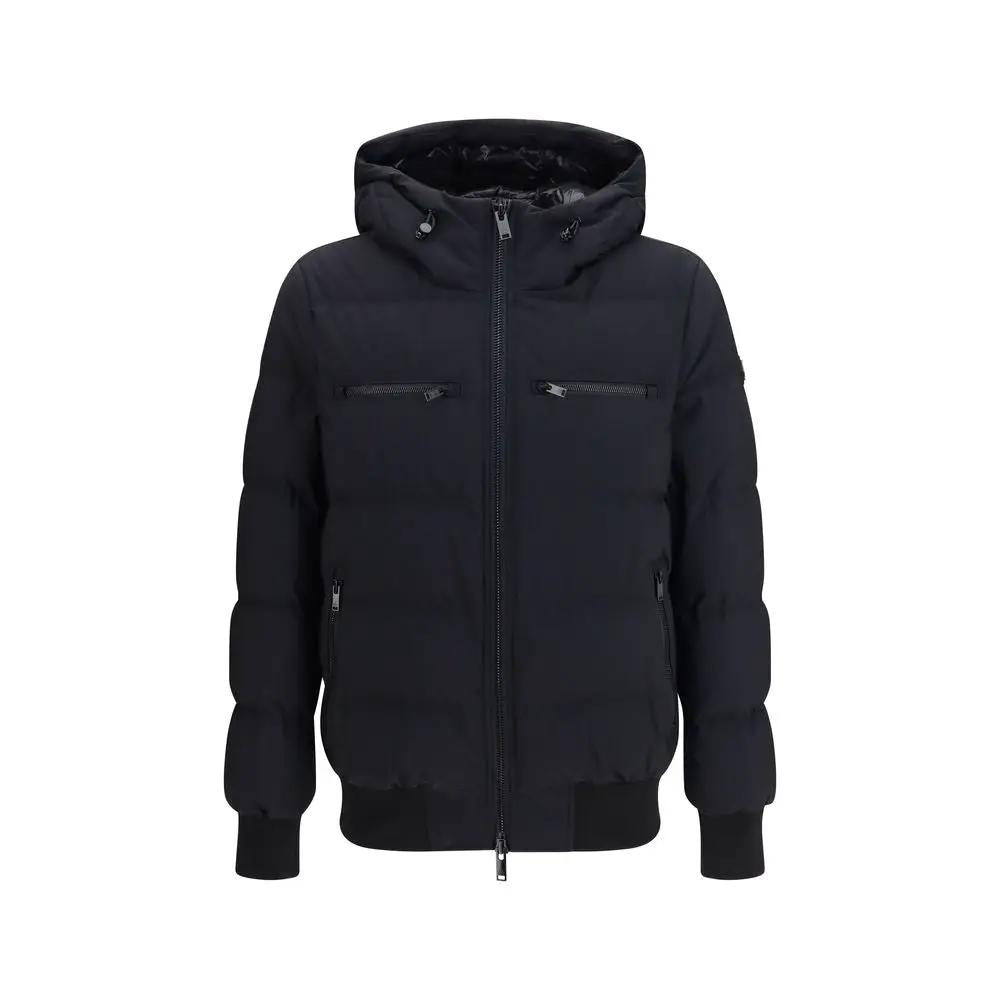 Moose Knuckles Black Nylon Full-Length Jacket