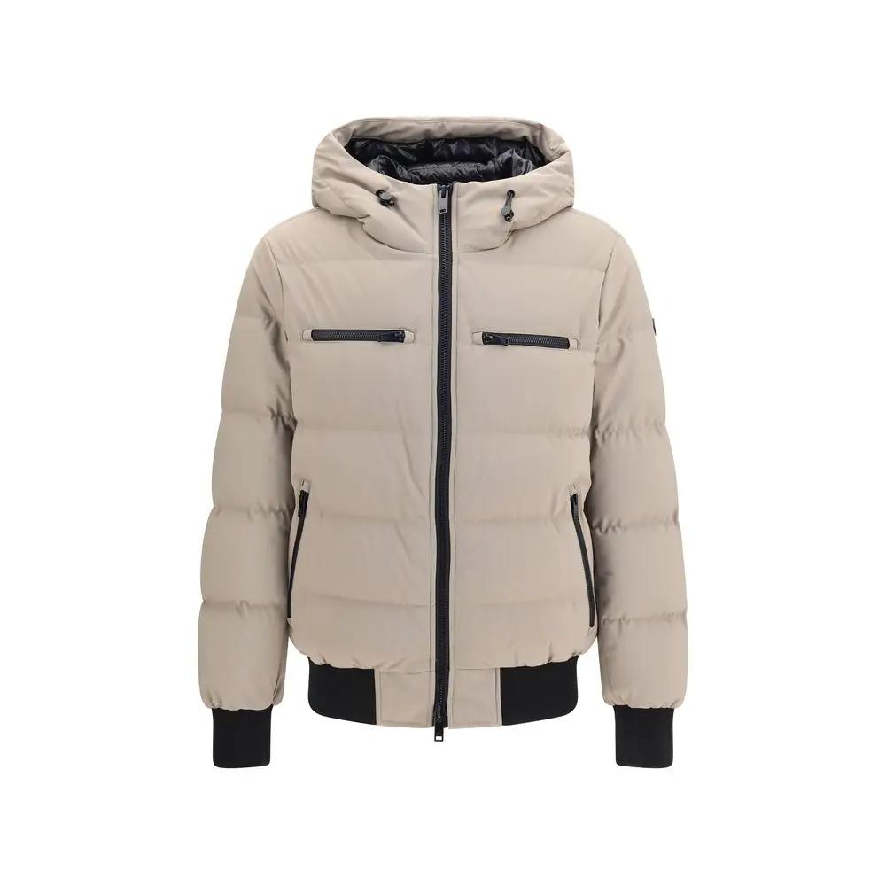 Veste longue en nylon beige Moose Knuckles