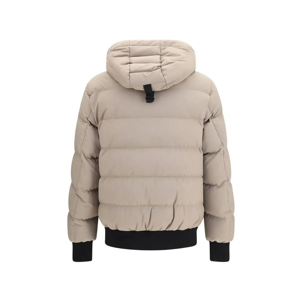 Veste longue en nylon beige Moose Knuckles
