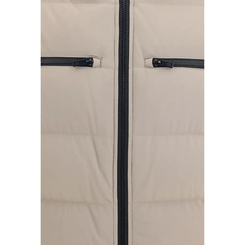 Veste longue en nylon beige Moose Knuckles