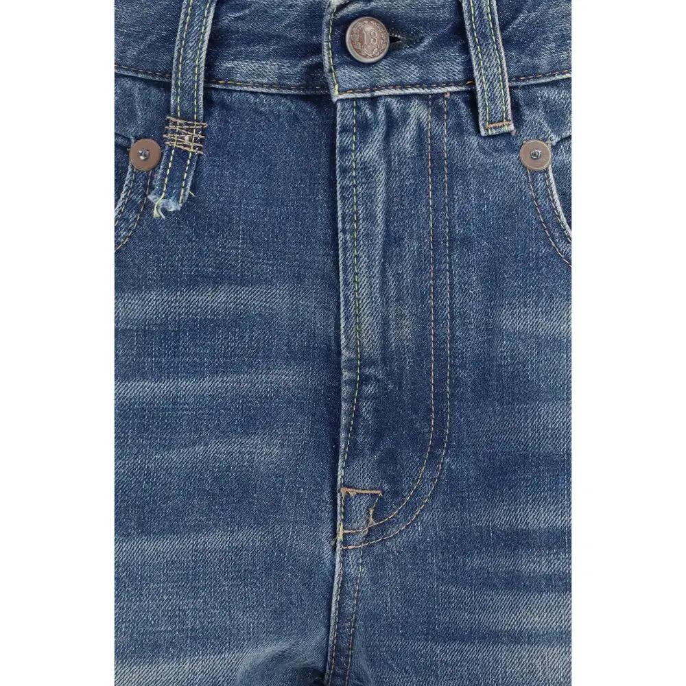 R13 Blue Cotton Boyfriend Jeans
