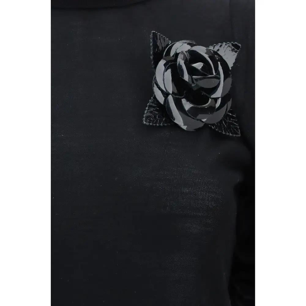 Blumarine Black Wool Oves Aries Turtleneck