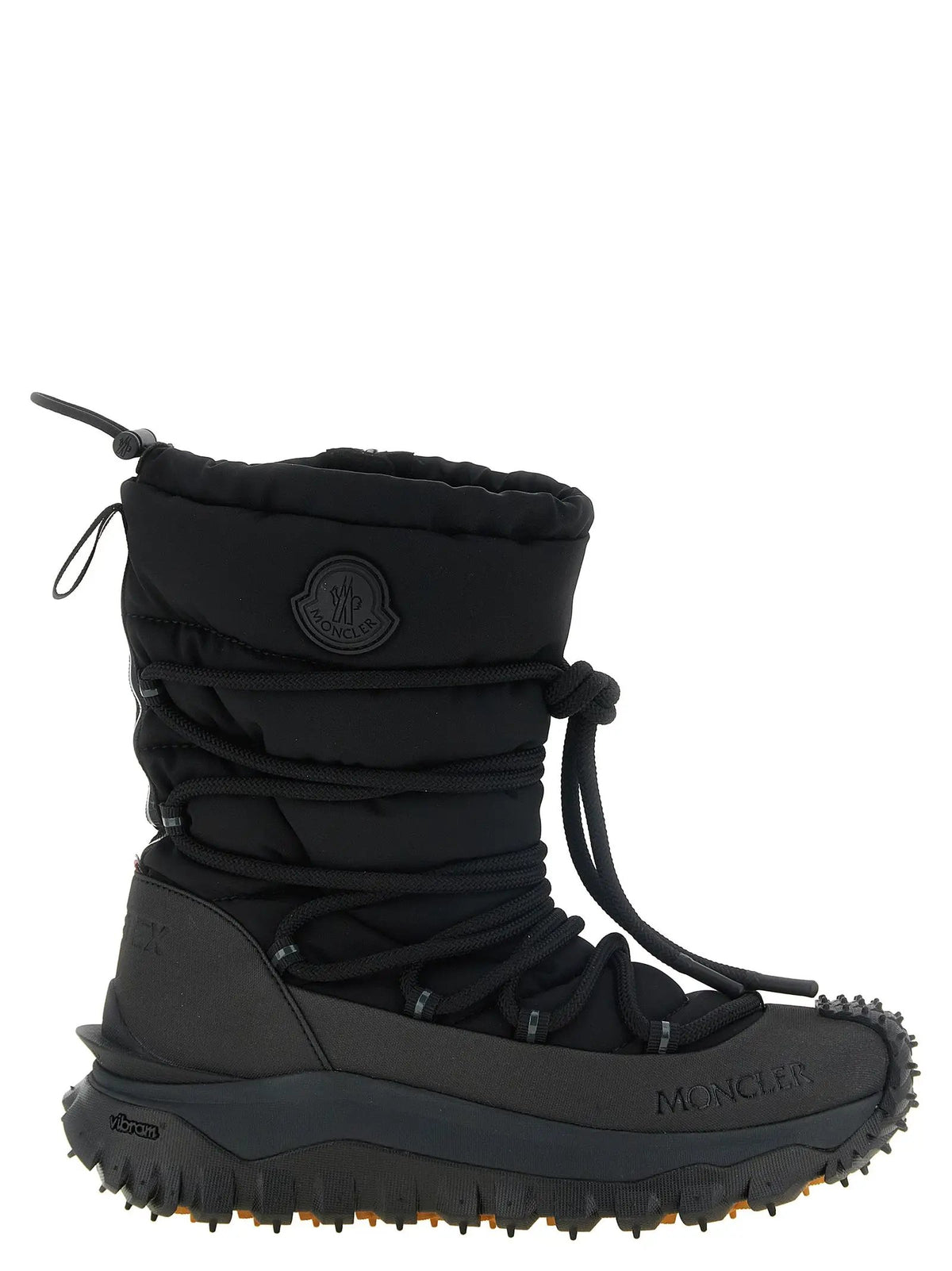 Moncler Black Polyamide Lace-Up Boots