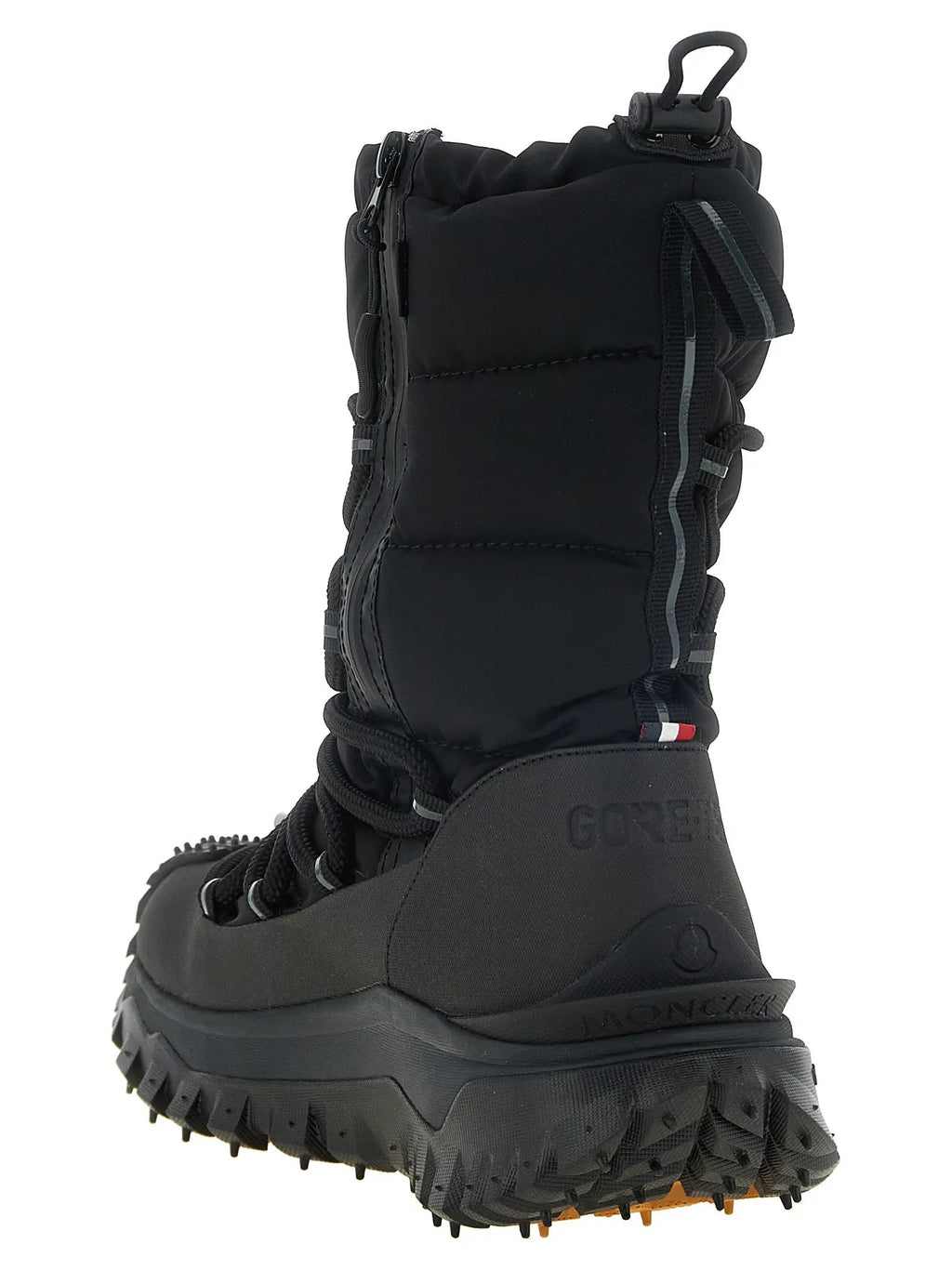 Moncler Black Polyamide Lace-Up Boots