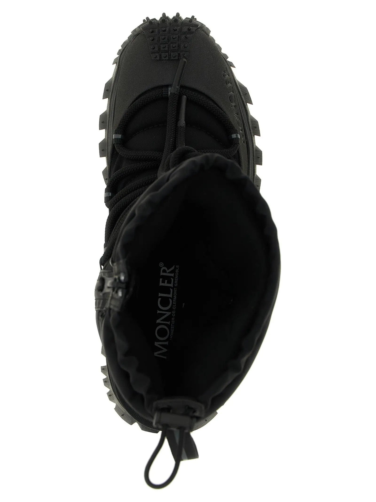 Moncler Black Polyamide Lace-Up Boots