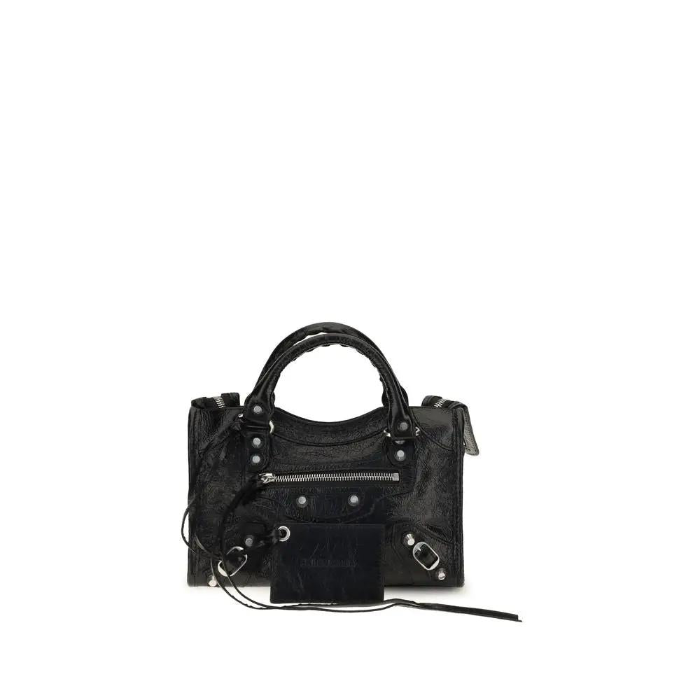 Sac à bandoulière Balenciaga noir en cuir d'agneau Ovis Aries