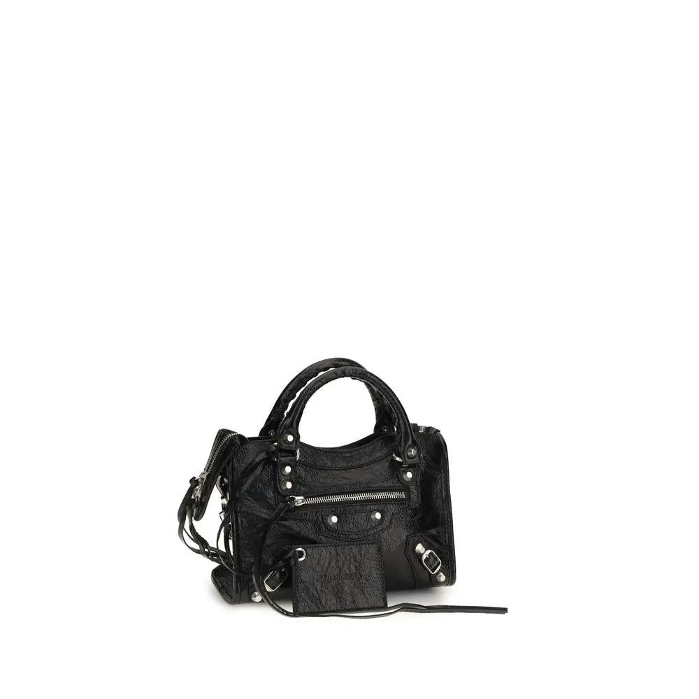 Sac à bandoulière Balenciaga noir en cuir d'agneau Ovis Aries