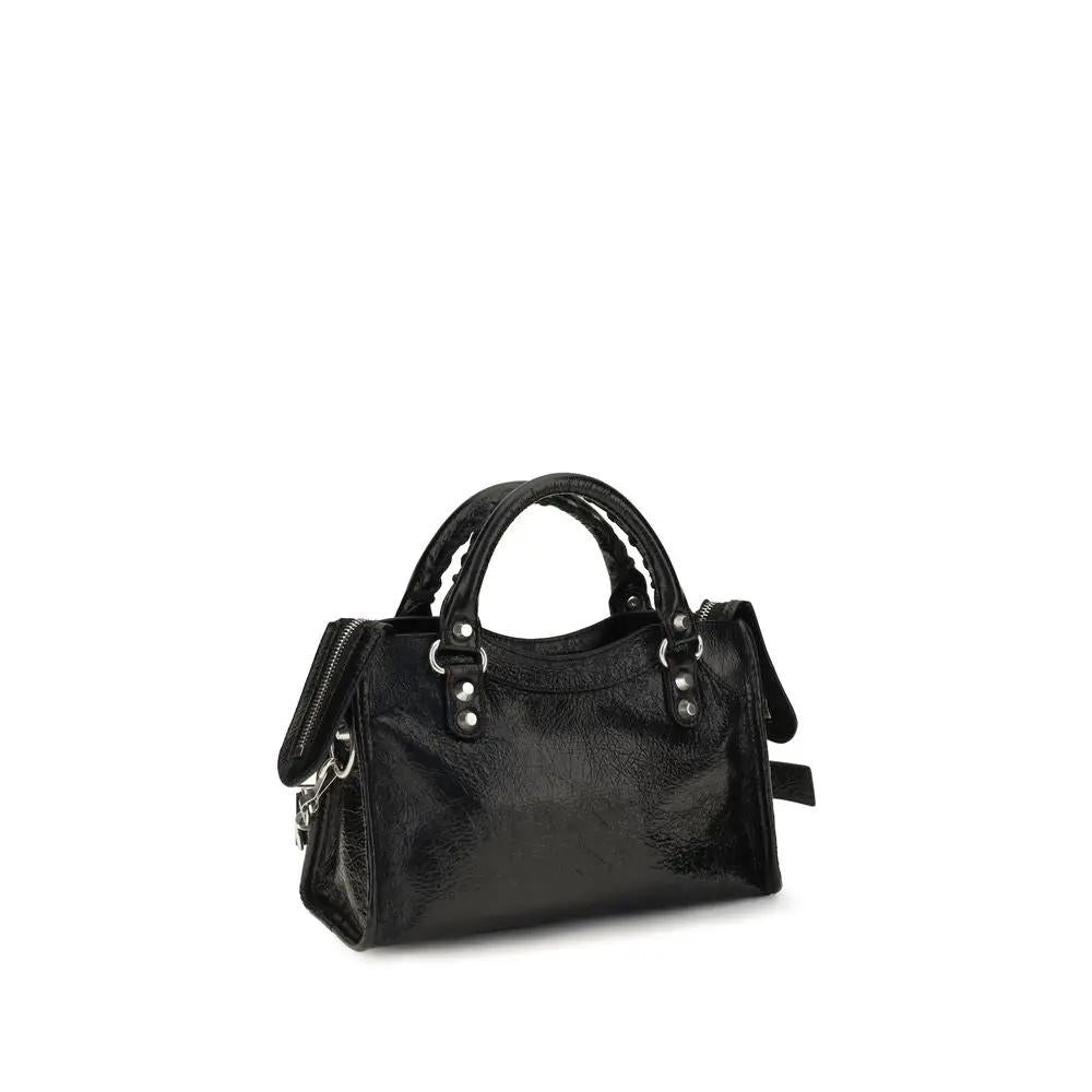 Sac à bandoulière Balenciaga noir en cuir d'agneau Ovis Aries