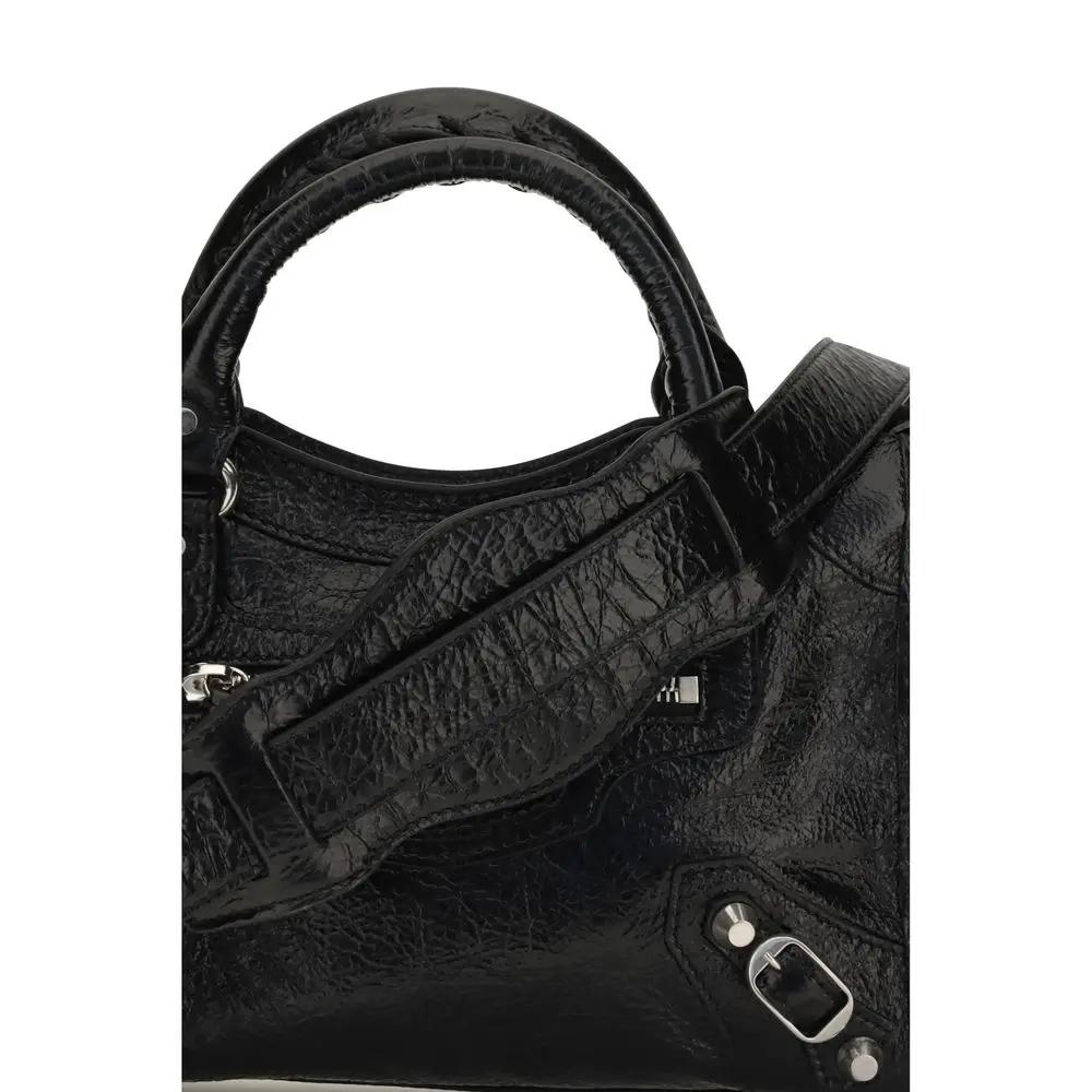 Sac à bandoulière Balenciaga noir en cuir d'agneau Ovis Aries