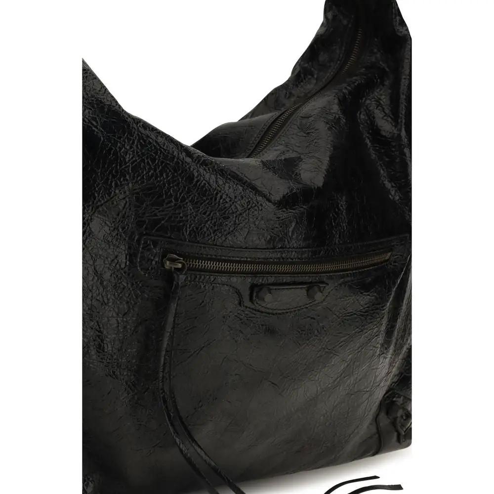Balenciaga Black Lamb Ovis Aries Shoulder Bag