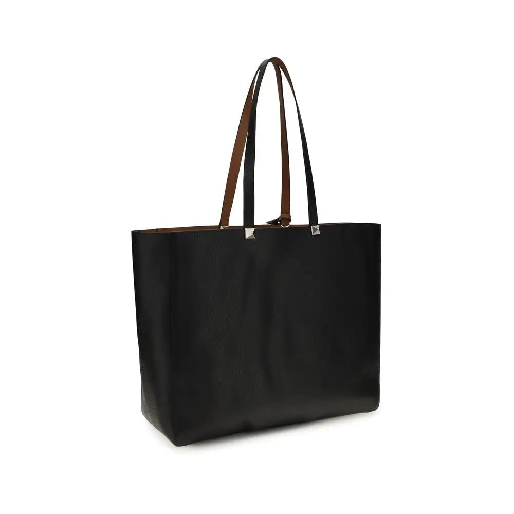 Sac porté épaule Valentino Garavani en cuir de veau noir