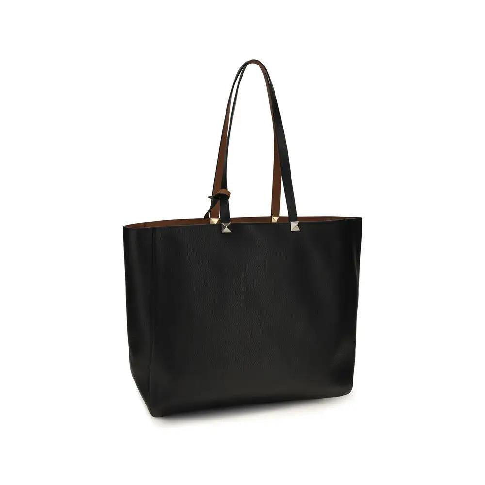 Sac porté épaule Valentino Garavani en cuir de veau noir