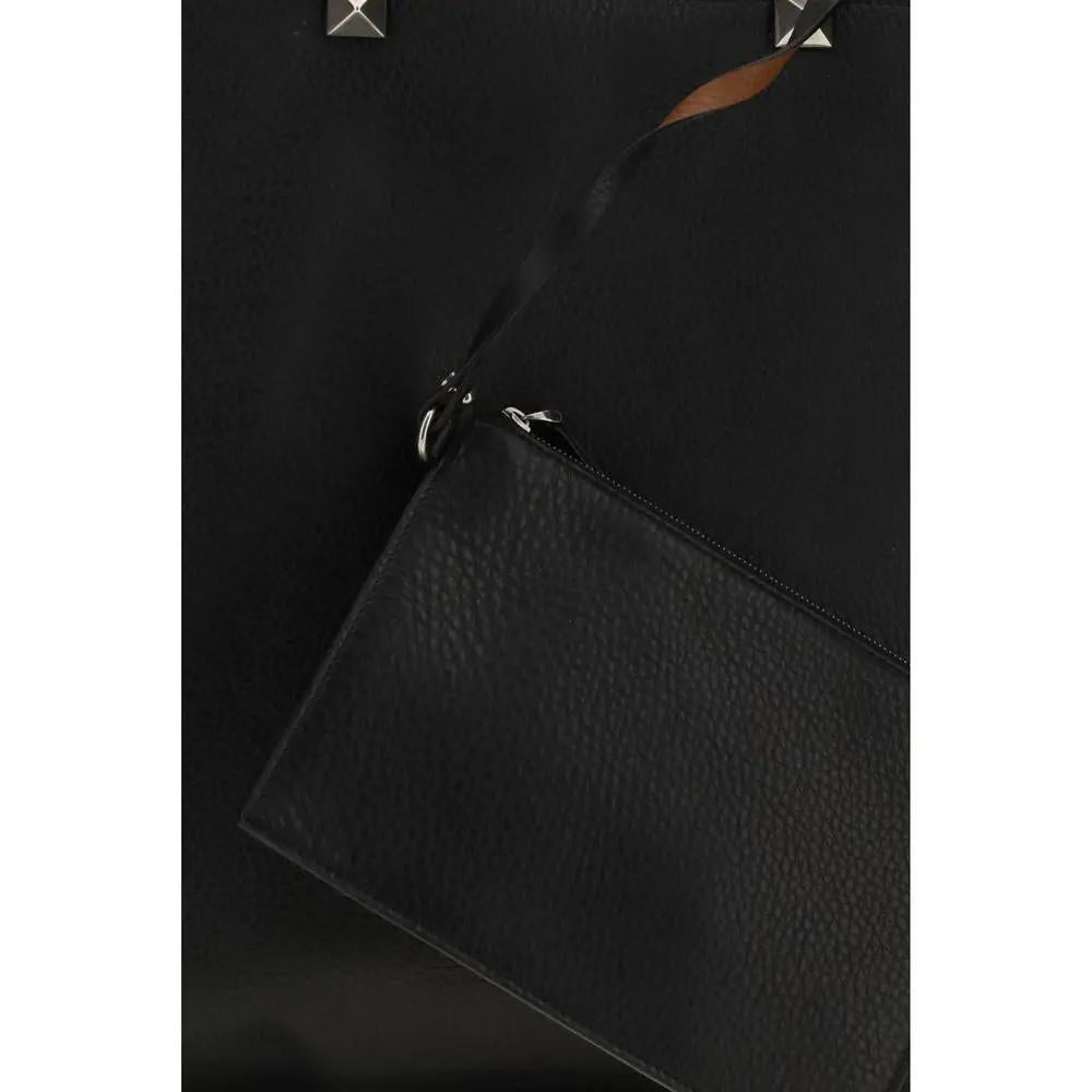 Sac porté épaule Valentino Garavani en cuir de veau noir
