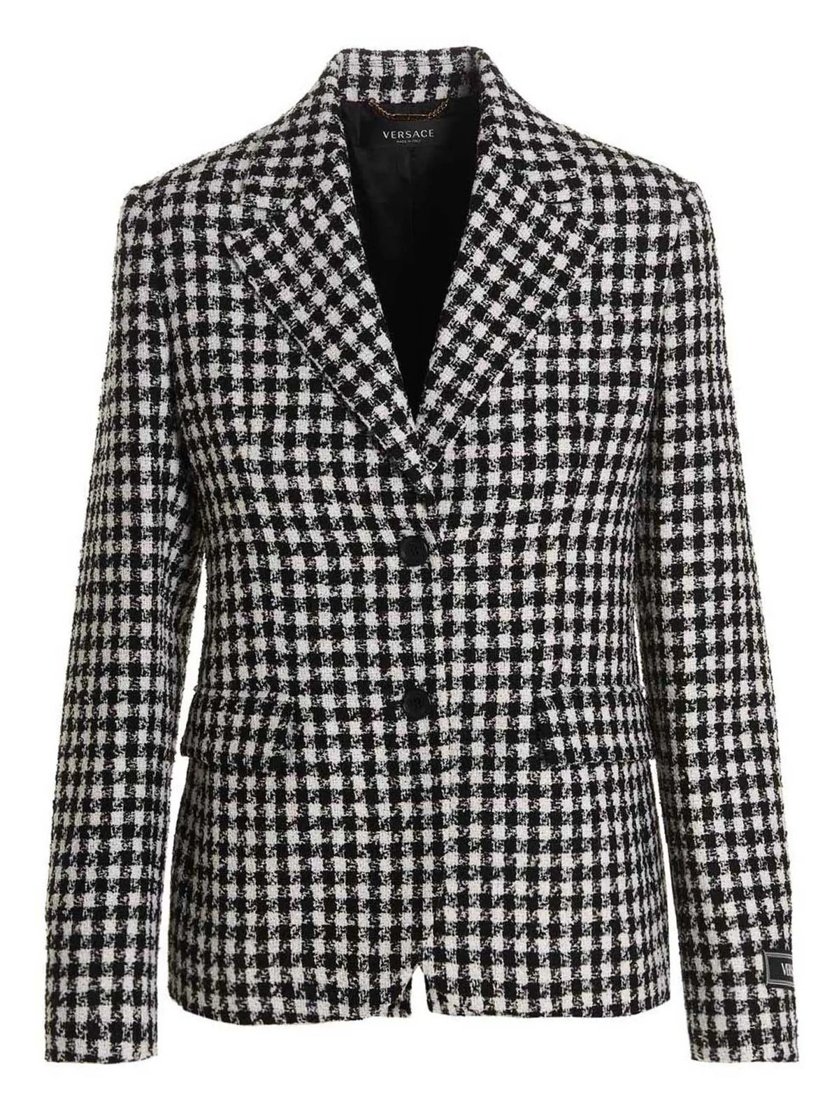 Blazer Versace en laine vierge bicolore