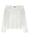 Ganni White Cotton Blouse
