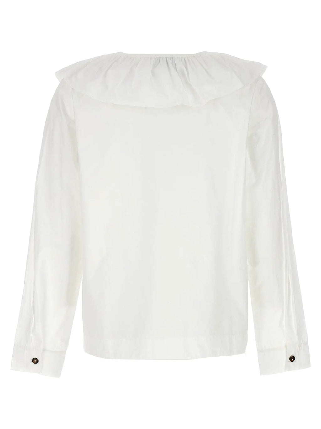 Ganni White Cotton Blouse