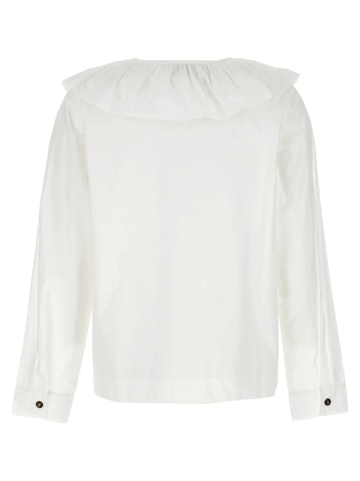 Ganni White Cotton Blouse