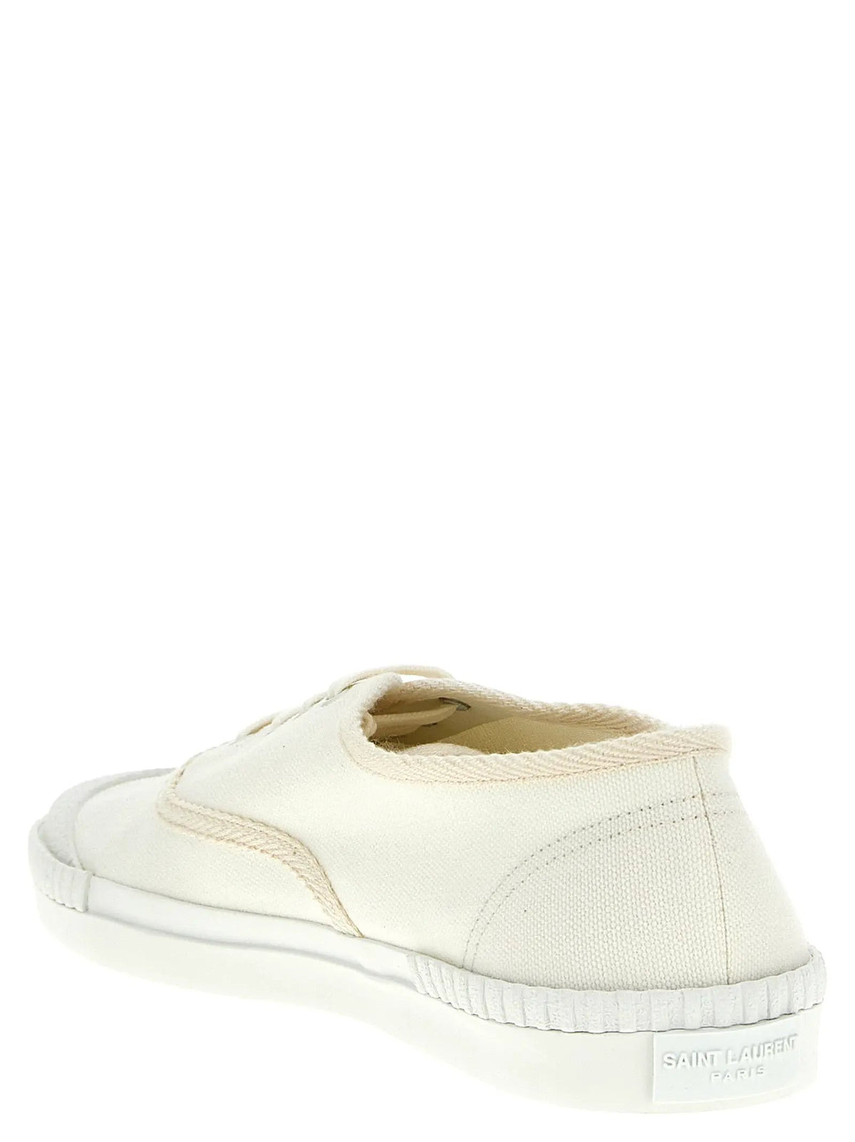 Baskets basses en coton blanc Saint Laurent