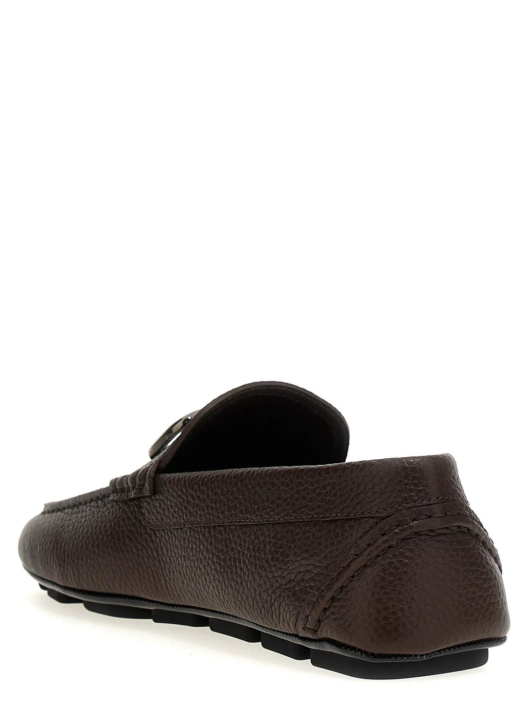 Valentino Garavani Valentino Garavani Brown Calfskin Slip-On Loafers