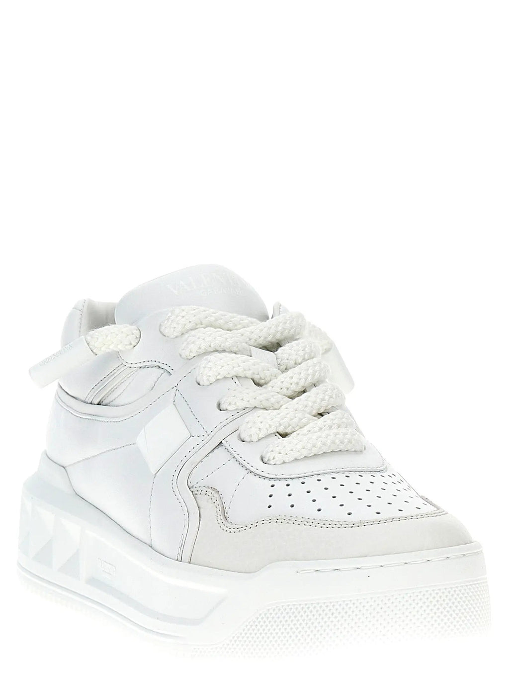Valentino Garavani Valentino Garavani White Lamb Leather Low Top Sneakers