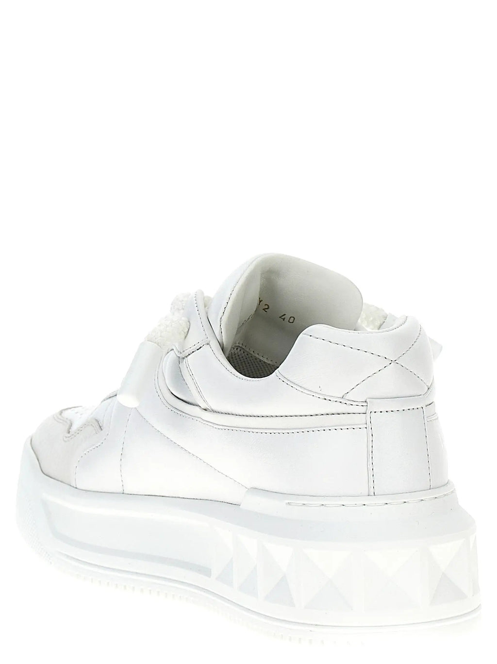 Valentino Garavani Valentino Garavani White Lamb Leather Low Top Sneakers