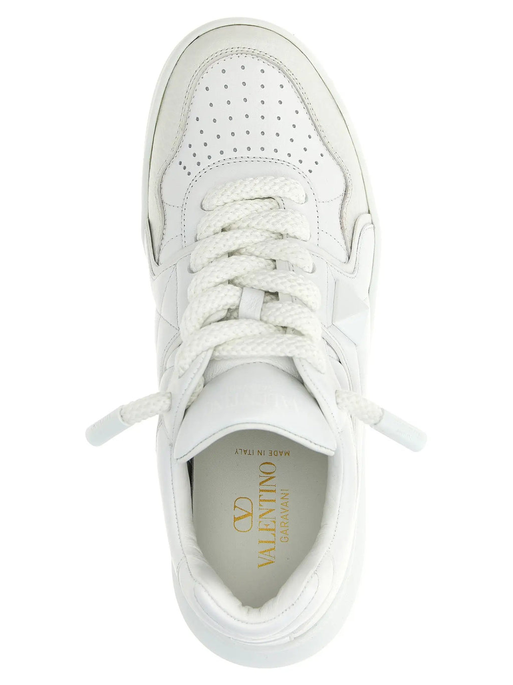 Valentino Garavani Valentino Garavani White Lamb Leather Low Top Sneakers