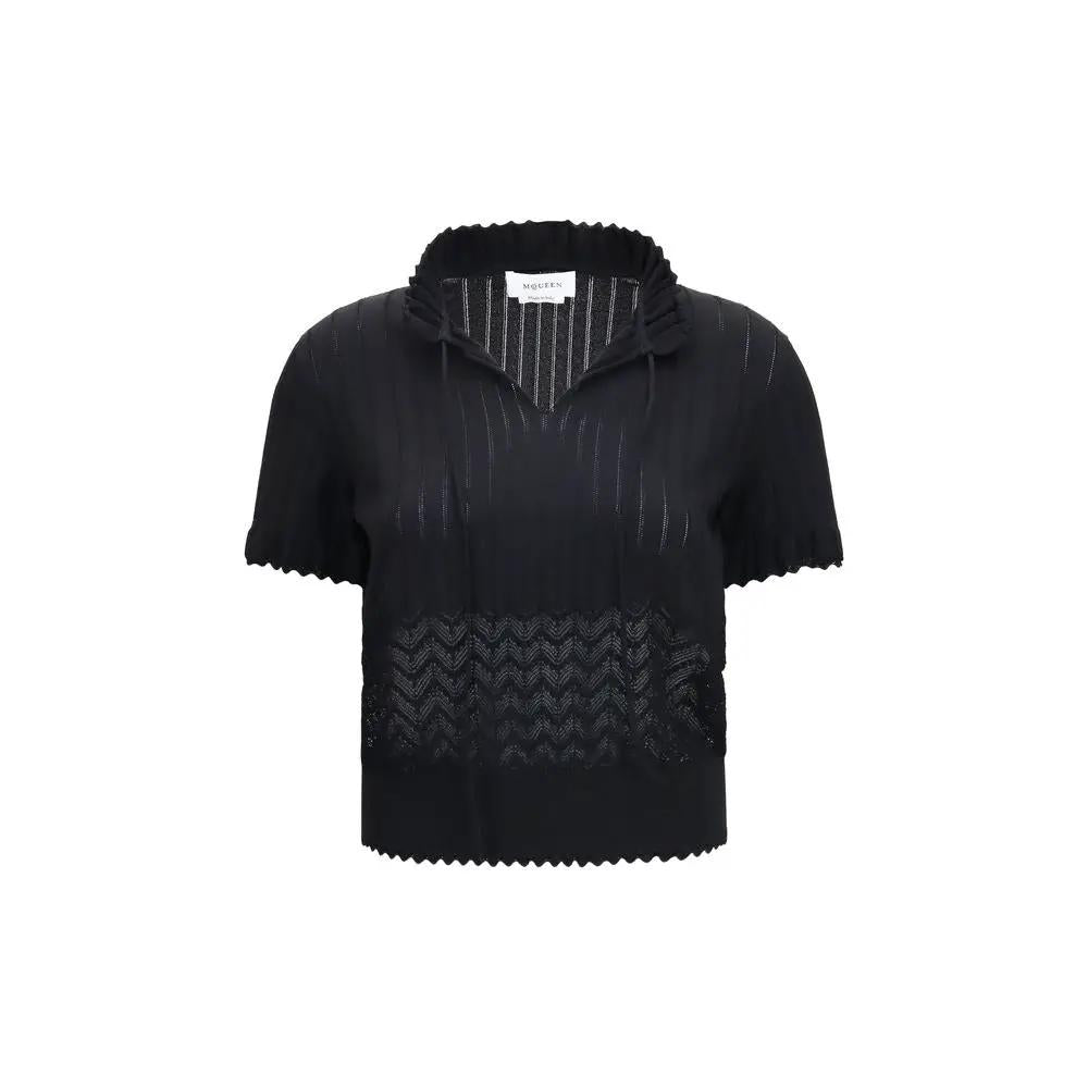 Alexander McQueen Alexander McQueen Black Viscose T-Shirt