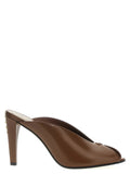 Fendi Fendi Brown Lamb Leather High Heel Pumps