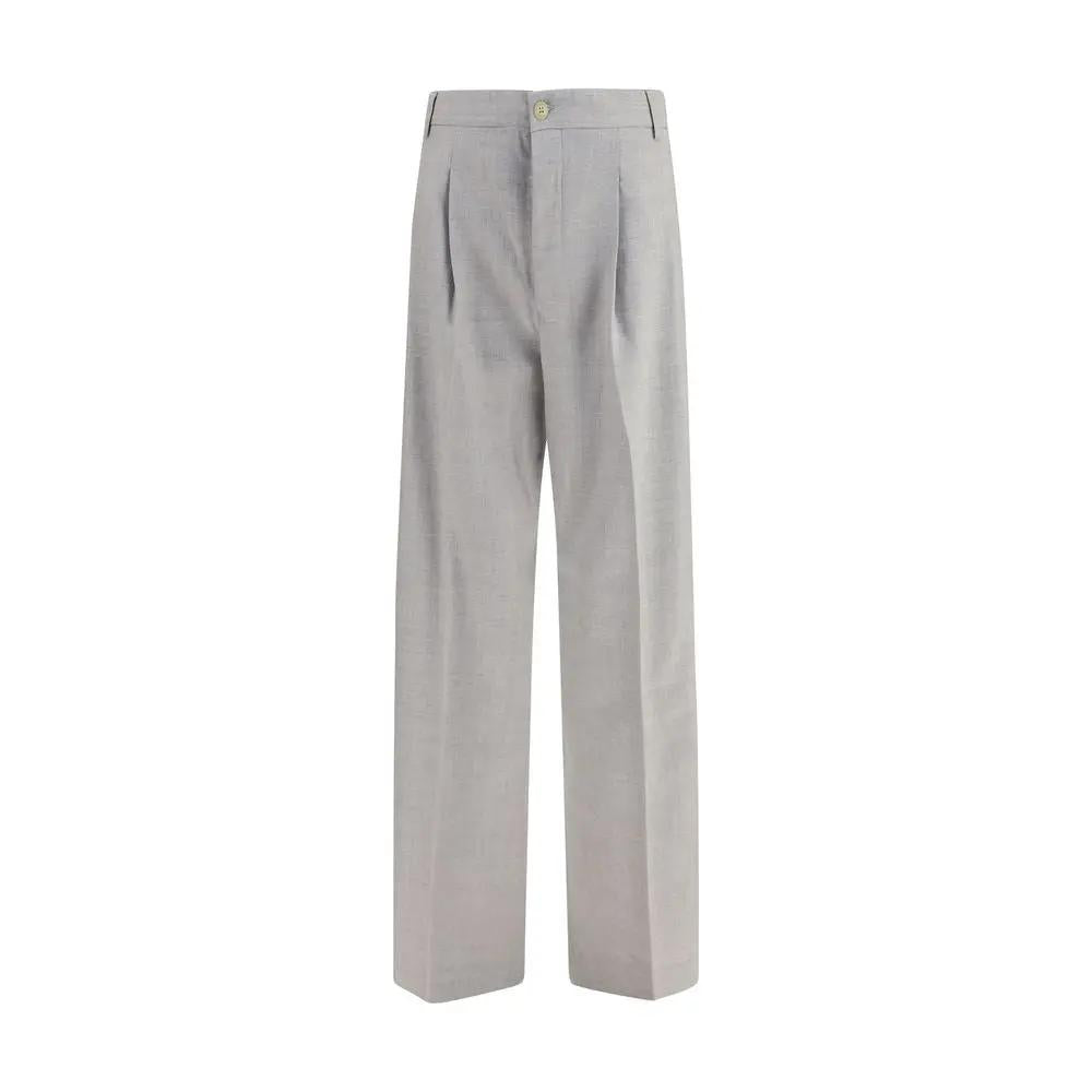 Laneus Laneus Gray Wool Oves Aries Casual Pants