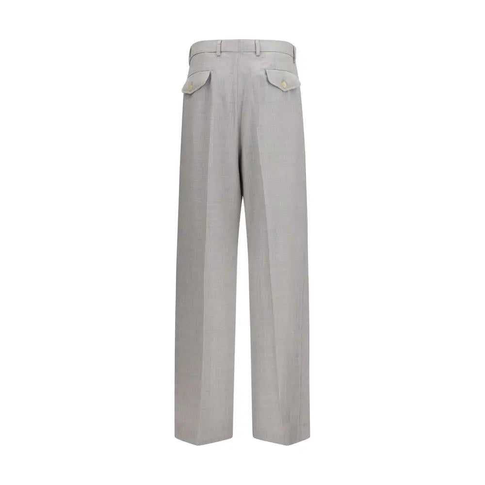 Laneus Laneus Gray Wool Oves Aries Casual Pants