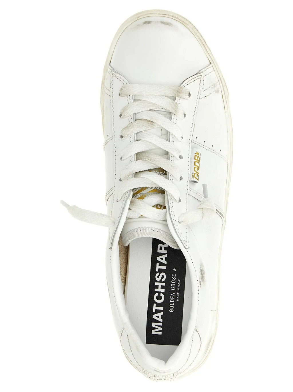 Golden Goose Golden Goose White Cowhide Low Top Sneakers