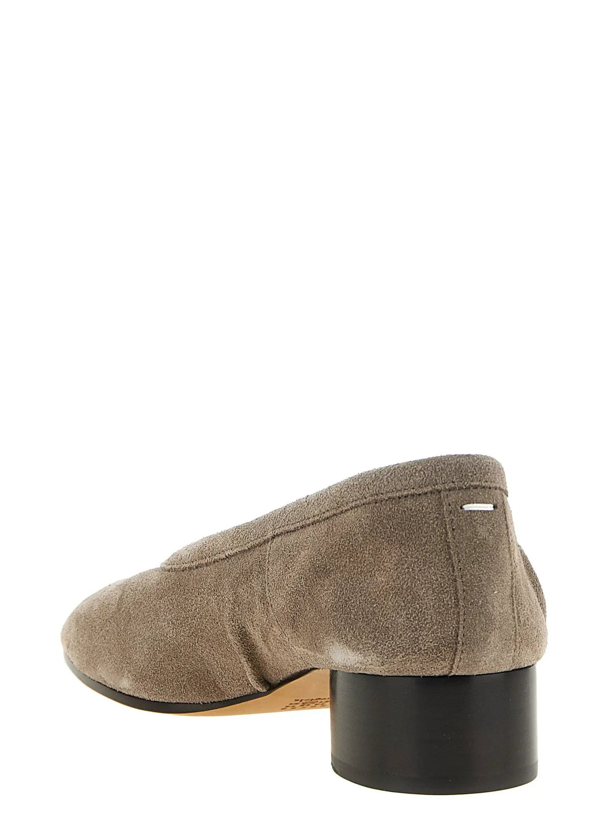 Maison Margiela Maison Margiela Gray Calfskin Mid Heel Pumps