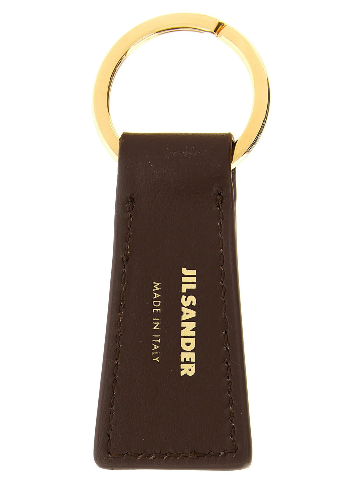 Jil Sander Jil Sander Brown Calfskin Keychain