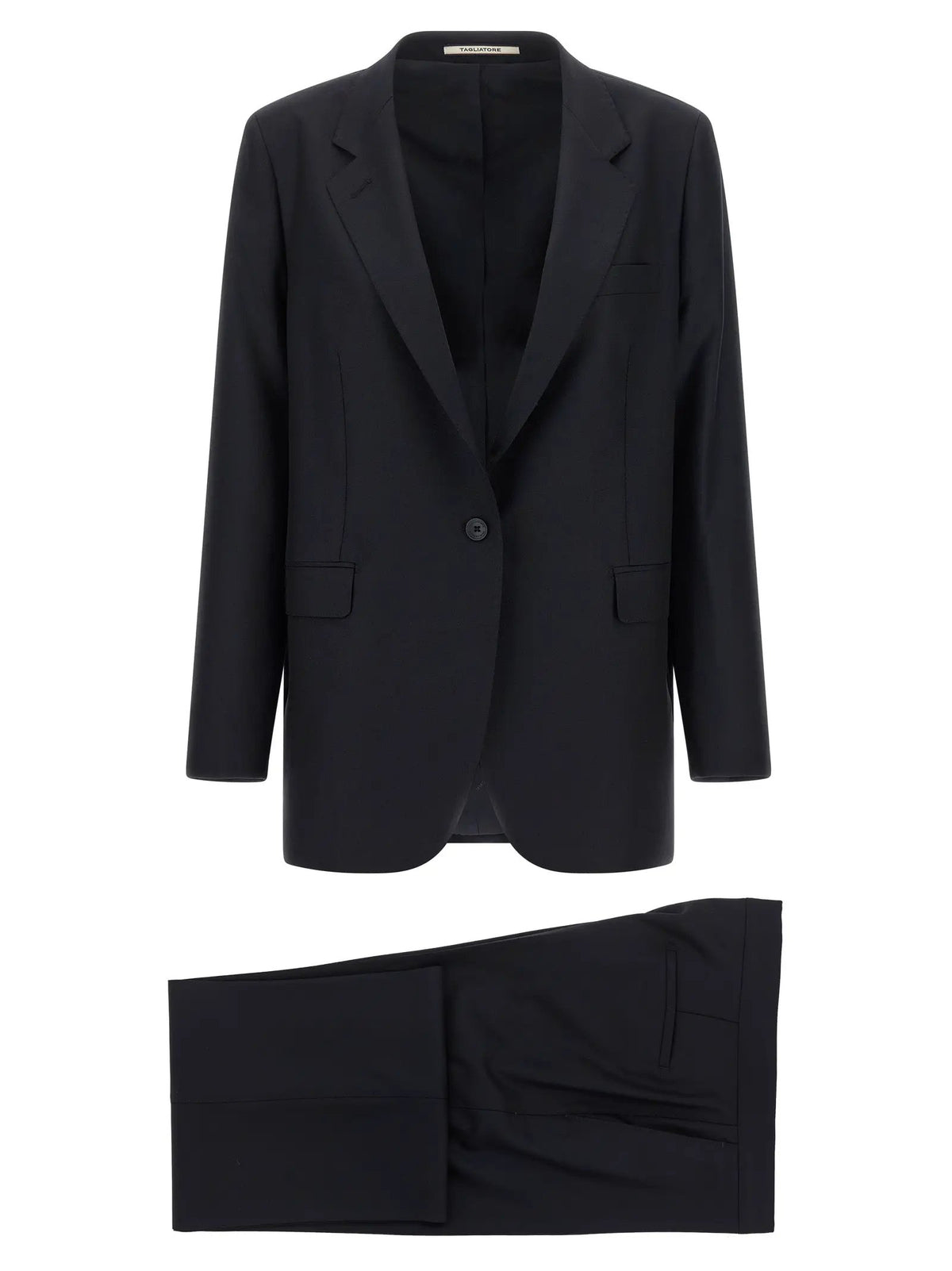 Tagliatore Tagliatore Black Virgin Wool Two-Piece Suit