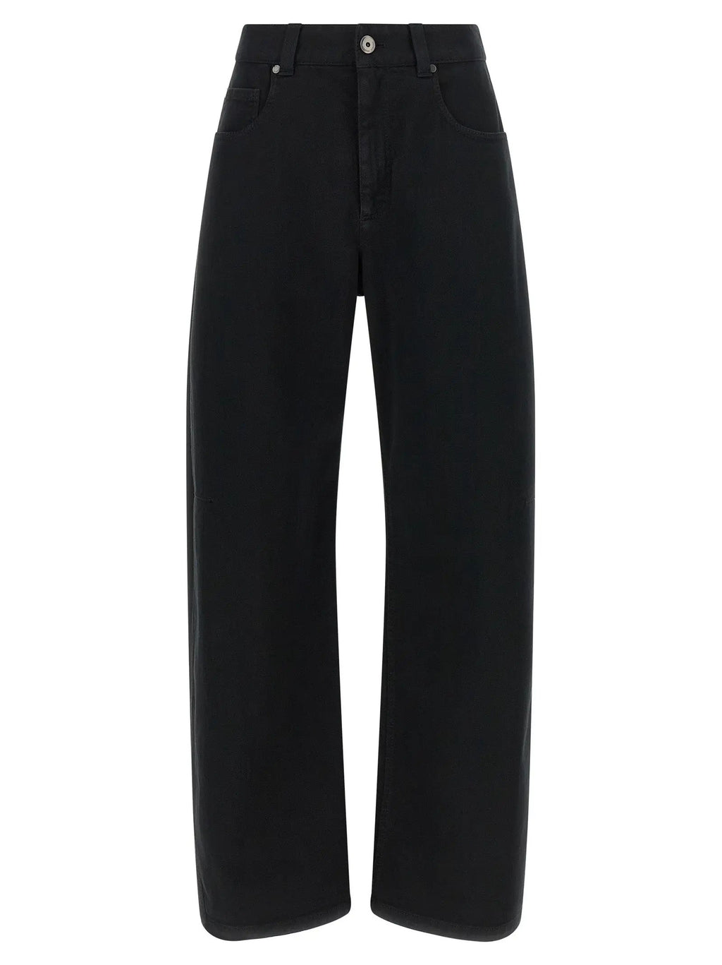 Brunello Cucinelli Brunello Cucinelli Black Cotton High-Waisted Jean