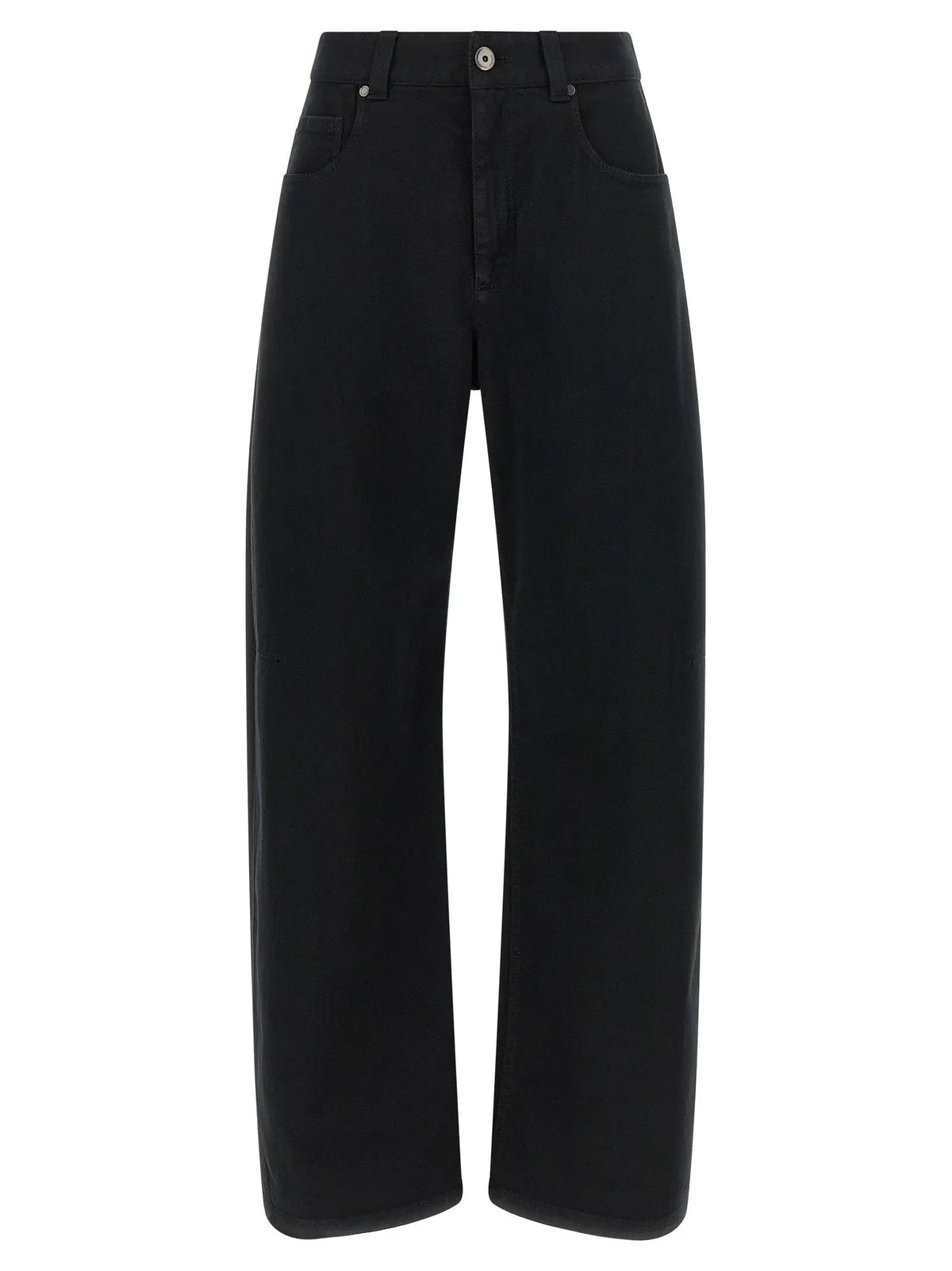 Brunello Cucinelli Brunello Cucinelli Black Cotton High-Waisted Jean