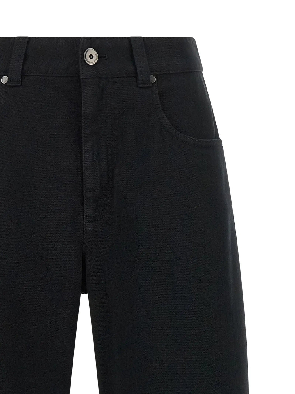Brunello Cucinelli Brunello Cucinelli Black Cotton High-Waisted Jean