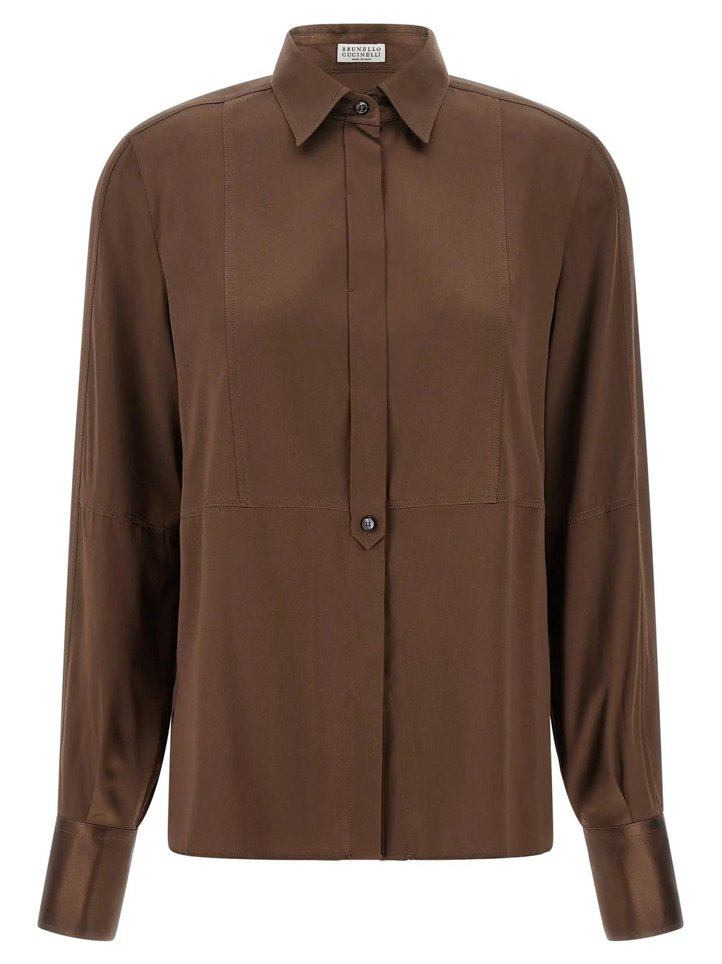 Brunello Cucinelli Brunello Cucinelli Brown Silk Blouse