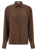 Brunello Cucinelli Brunello Cucinelli Brown Silk Blouse