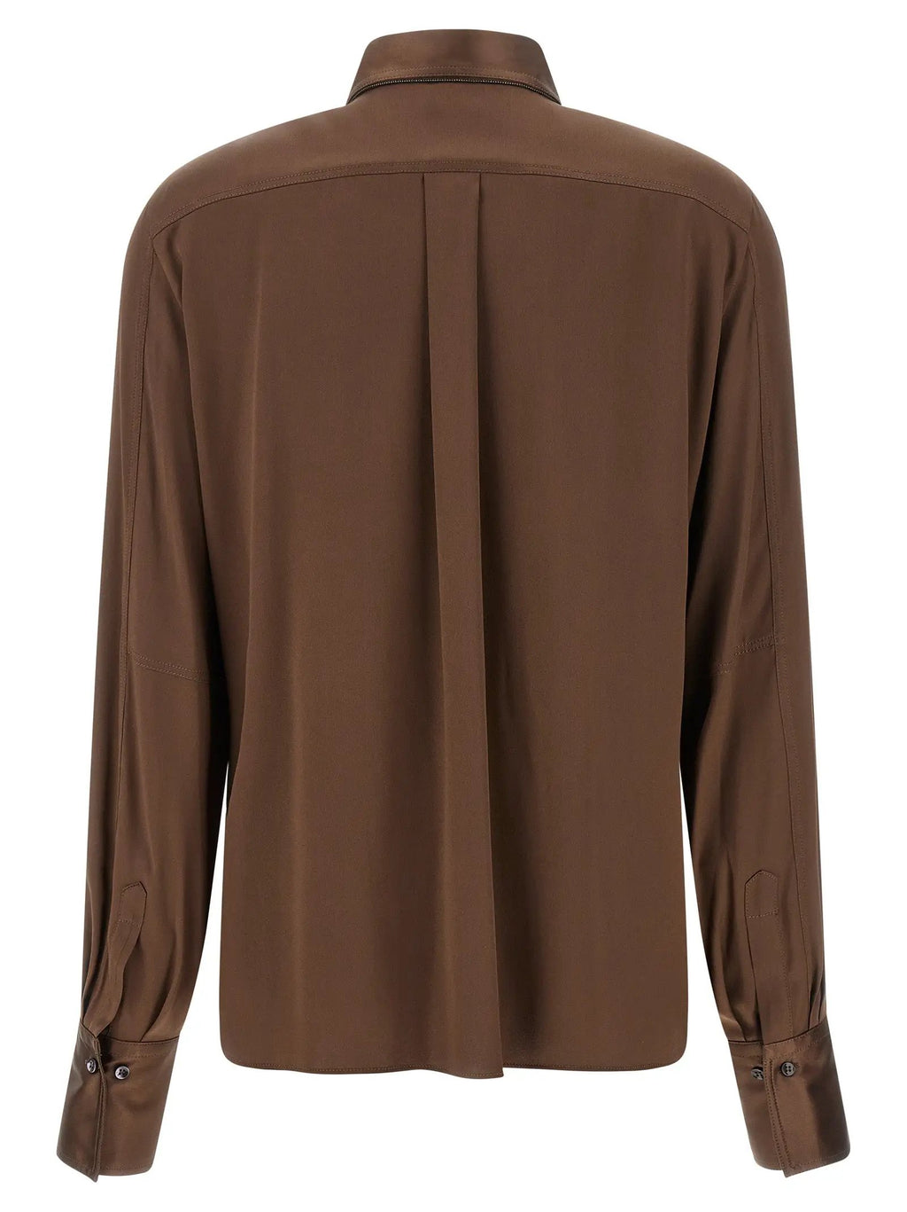 Brunello Cucinelli Brunello Cucinelli Brown Silk Blouse