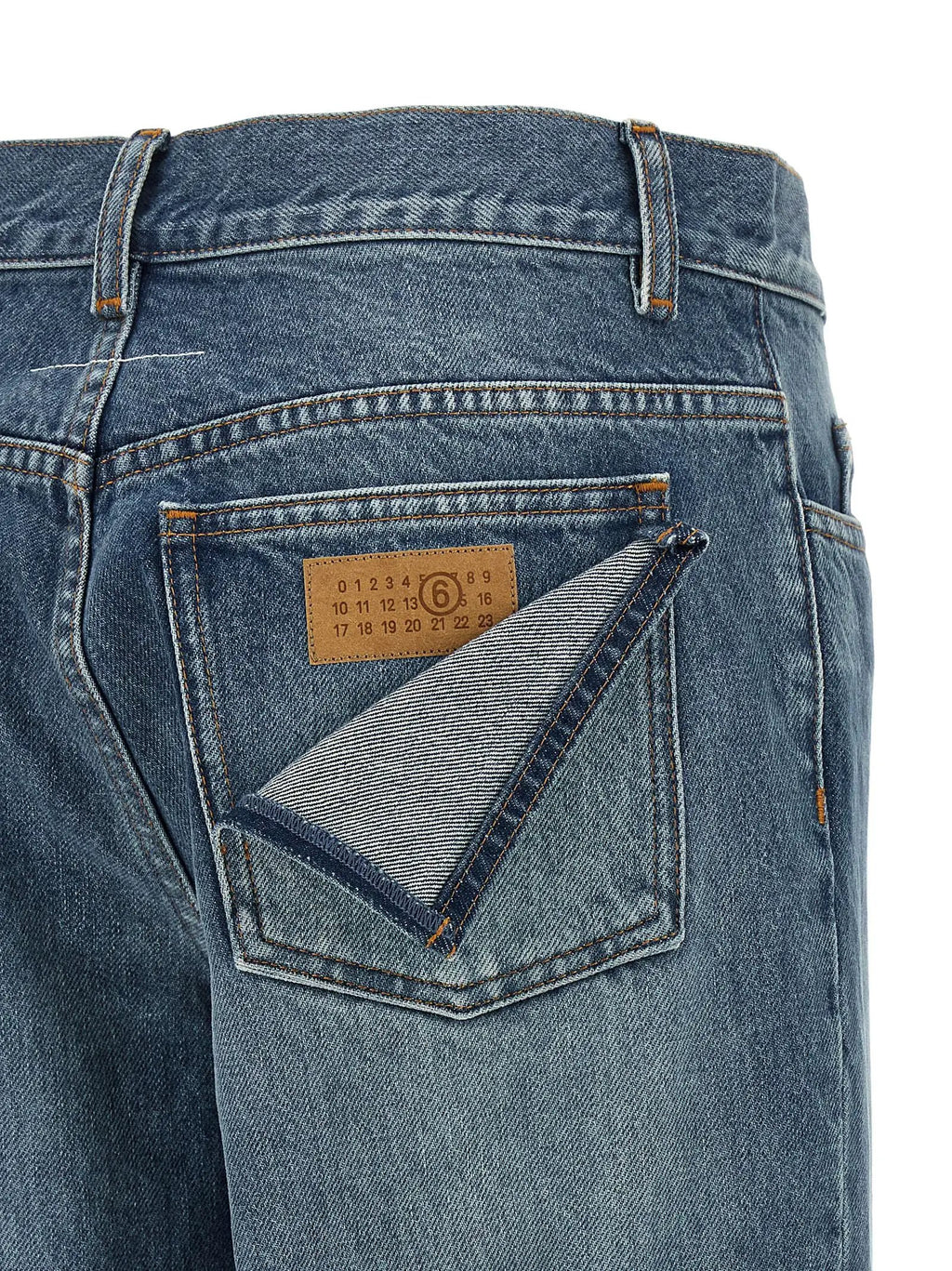 MM6 Maison Margiela MM6 Maison Margiela Blue Cotton Straight-Leg Jeans